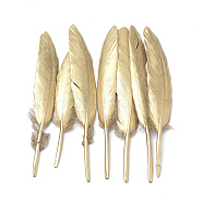 Plated Feather Costume Accessories, Gold, 115~145x15~22mm(FIND-Q046-14)