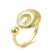 Rack Plating Brass Finger Ring, Cuff Ring, Long-Lasting Plated, Cadmium Free & Lead Free, Real 18K Gold Plated, US Size 8 1/4(18.3mm)(RJEW-C072-17G)