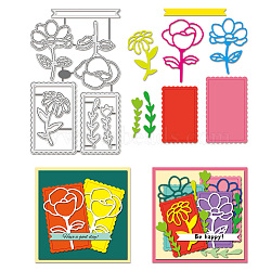 Stamp Theme Carbon Steel Cutting Dies Stencils, for DIY Scrapbooking, Photo Album, Decorative Embossing Paper Card, Flower, 164x101x0.8mm(DIY-WH0309-1736)