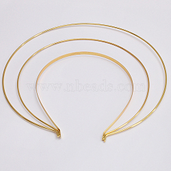 Hair Accessories Iron Hair Band Findings, Golden, 4.5~21x2mm(OHAR-PW0001-156G)