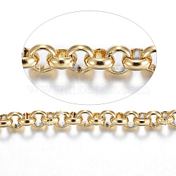 3.28 Feet 304 Stainless Steel Box Chains, Unwelded, for Jewelry Making, Golden, 2x0.8mm(X-CHS-P003-07G)