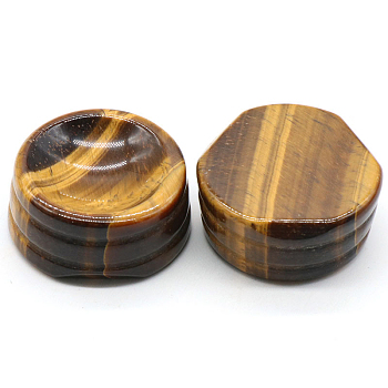 Natural Tiger Eye Display Base Stand Holder for Crystal, Crystal Sphere Stand, 2.7x1.2cm
