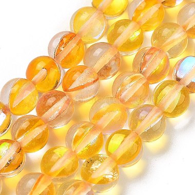 Gold Round Glass Beads