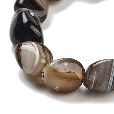 Natural Striped Agate/Banded Agate Beads Strands(G-Z061-A03-01)-4