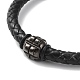 Leather Braided Round Cord Bracelet(BJEW-F460-05EB)-2