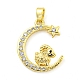 Brass Micro Pave Clear Cubic Zirconia Pendant(FIND-Z044-03L)-1