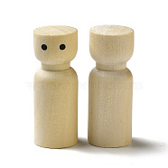 Unfinished Wooden Peg Dolls Display Decorations, for Painting Craft Art Projects, Beige, 18x46mm(WOOD-E015-01F)