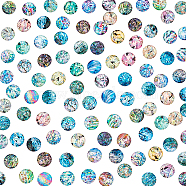 Elite Glass Cabochons, Half Round/Dome, Shell Pattern, 12x4.8mm, about 100pcs/bag, 1 bag/box(GLAA-PH0002-29A)