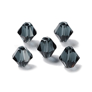 K9 Glass, Imitation Austrian Crystal Beads, Faceted, Bicone, Prussian Blue, 6x6x6mm, Hole: 0.9mm(GLAA-R001-08-02)