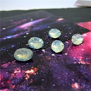 Transparent Pointed Back Resin Rhinestone Cabochons, Faceted, Oval, Old Lace, 13.5x9.5x5.5mm(CRES-WH0002-08B)