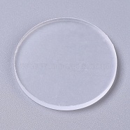 Transparent Acrylic Display Base, Circle Blank Discs, Clear, 50x4mm(X-OACR-WH0003-18)