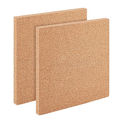 Self Adhesive Cork Sheets, for Kitchen Hot Mats, Cup Mats, Bulletin, Square, Sandy Brown, 199x199x15mm(DIY-WH0569-67B)