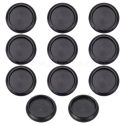 11Pcs Aluminium Alloy Binding Discs, for Discbound Notebook, Flat Round, Electrophoresis Black, 17.8x5mm, Inner Diameter: 14mm(FIND-BC0003-66B)