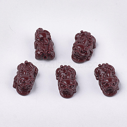 Synthetic Coral Beads, Dyed, Pi Xiu, Brown, 11~12x27x15~16.5mm, Hole: 1.6mm(CORA-S027-27)