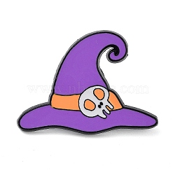 Halloween Alloy Brooches, Enamel Pins, for Backpack Clothes, Hat, 24x32.5mm(JEWB-S022-01D)