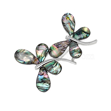 Retro Abalone Shell Two Butterfly Brooches(PW-WGA6E26-01)-3