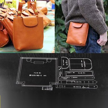 DIY Leather Shoulder Bag Acrylic Template(TOOL-L007-06)-5