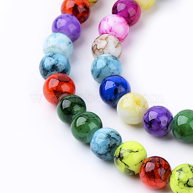 Spray Painted Glass Beads Strands(X-DGLA-MSMC001-14)-3