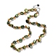 Boho Dyed Natural Shell Chip & Glass Beaded Necklaces for Women(NJEW-H047-03)-2