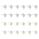 24Pcs 2 Color Brass Micro Pave Clear Cubic Zirconia Stud Earring Findings(KK-FH0004-79)-1