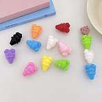 Opaque Acrylic Beads, Ice Cream, Mixed Color, 30.3x22x17mm, Hole: 3mm, about 97pcs/500g(OACR-N138-45)