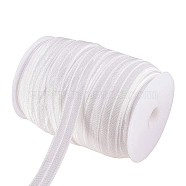 Flat Elastic Rubber Cord/Band, Webbing Garment Sewing Accessories, White, 15mm, about 75m/roll(OCOR-BC0012-12B)