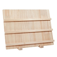 Synthetic Wooden Earring Display Stands, Rectangle, BurlyWood, Finish Product: 40x14.1x30cm(EDIS-WH0015-04)
