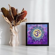 DIY 5D Diamond Painting Mandala Flower Full Drill Kits, Including Canvas Painting Cloth, Resin Rhinestones, Diamond Sticky Pen, Tray Plate, Glue Clay, Dark Violet, 300x300x0.3mm, Rhinestone: about 3mm in diameter, 1mm thick, 21 bags(DIY-F123-04)