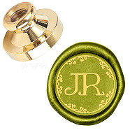 Wax Seal Brass Stamp Head, for Wax Seal Stamp, Letter Pattern, 25x14.5mm(AJEW-WH0209-373)