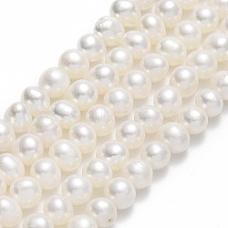 Natural Cultured Freshwater Pearl Beads Strands, Potato, Beige, 5~5.5x5.5~6x5~5.5mm, Hole: 0.7mm, about 69~71pcs/strand, 13.98~14.25 inch(35.5~36.2cm)(PEAR-F018-17E-01)