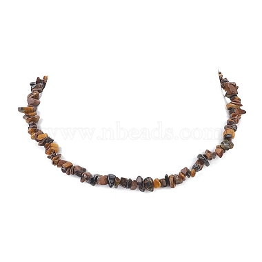 Natural Tiger Eye Chip Beaded Necklaces(NJEW-JN04275-01)-4