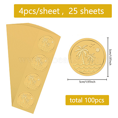 Self Adhesive Gold Foil Embossed Stickers(DIY-WH0575-059)-2