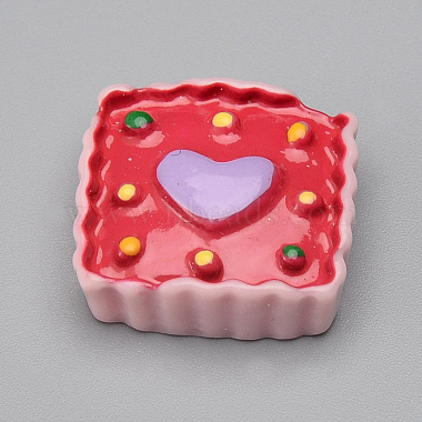 19mm Red Food Resin Cabochons