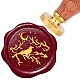 Brass Wax Seal Stamps with Rosewood Handle(AJEW-WH0412-0134)-1