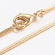 Brass Square Snake Chain Necklaces(X-MAK-L009-05G)-1
