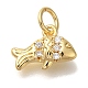 Rack Plating Brass Micro Pave Cubic Zirconia Charms(KK-I720-10G)-1