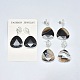 Natural Stripe Agate Dangle Stud Earrings(EJEW-L228-06S)-1