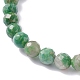 Natural Emerald Round Beaded Stretch Bracelet(BJEW-JB07656)-4