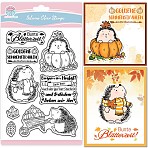 PVC Clear Stamps, for DIY Scrapbooking, Photo Album Decorative, Cards Making, Stamp Sheets, Hedgehog, 160x110mm(DIY-WH0800-080)