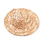 Doll Straw Hat, Mini Hand Knitting Hat, for DIY Crafts Jewelry Accessories Craft Decoration, Sandy Brown, 103x34mm(DIY-WH0167-13C)