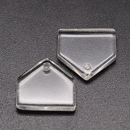 Natural Crystal Pendants, 19x18x3mm, Hole: 1mm(G-K052-01)