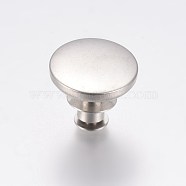 Alloy Button Pins for Jeans, Flat Round, Platinum, 17x14mm(PALLOY-TAC0009-04P)
