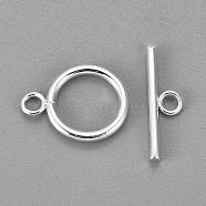 304 Stainless Steel Toggle Clasps, Silver, Ring: 21x16x2mm, hole: 3mm, Bar: 23x7x2mm, Hole: 3mm(X-STAS-H380-05S)