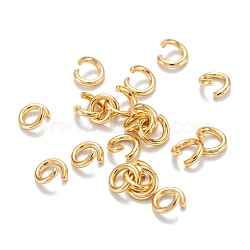 304 Stainless Steel Jump Rings, Open Jump Rings, Real 24k Gold Plated, 18 Gauge, 5x1mm(STAS-F084-24G)