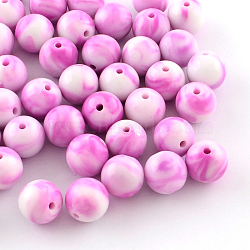 Opaque Acrylic Beads, Round, Medium Orchid, 12mm, Hole: 2mm, about 520pcs/500g(SACR-R853-12mm-205)