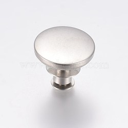 Alloy Button Pins for Jeans, Flat Round, Platinum, 17x14mm(PALLOY-TAC0009-04P)