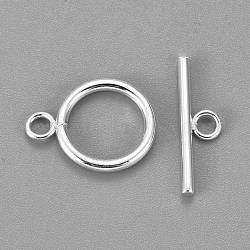 304 Stainless Steel Toggle Clasps, Silver, Ring: 21x16x2mm, hole: 3mm, Bar: 23x7x2mm, Hole: 3mm(X-STAS-H380-05S)