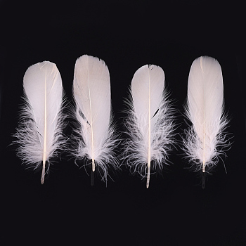 Goose Feather Costume Accessories, Dyed, Misty Rose, 135~165x38~48mm, about 500pcs/bag