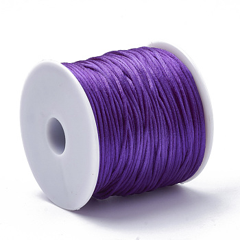 Nylon Thread, Rattail Satin Cord, Mauve, about 1mm, about 76.55 yards(70m)/roll
