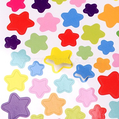 Star Pattern DIY Cloth Picture Stickers(AJEW-L053-03)-2